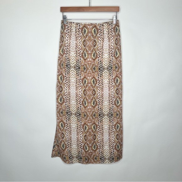 RIVIR 2 PC SET BLOUSE & SKIRT STRINGS MEDIUM MULTI COLOR FAUX SNAKESKIN - Picture 7 of 10